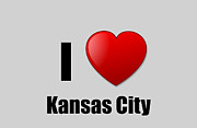 I Love Kansas City Digital Art by Jeff Creation