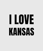 I Love Kansas Funny Gift Idea Digital Art by Jeff Creation