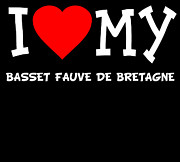 I Love My Basset Fauve De Bretagne Dog Breed Digital Art by Flippin Sweet Gear