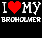 I Love My Broholmer Dog Breed Digital Art by Flippin Sweet Gear