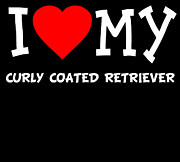 I Love My Curly Coated Retriever Dog Breed Digital Art by Flippin Sweet Gear