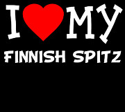 I Love My Finnish Spitz Dog Breed Digital Art by Flippin Sweet Gear