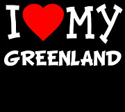 I Love My Greenland Dog Breed Digital Art by Flippin Sweet Gear