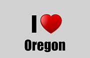 I Love Oregon Digital Art by Jeff Creation