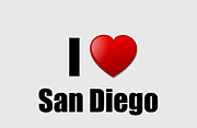 I Love San Diego Digital Art by Jeff Creation