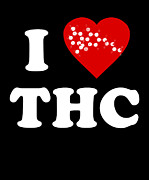 I Love THC Weed 420 Digital Art by Flippin Sweet Gear