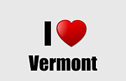 I Love Vermont Digital Art by Jeff Creation