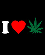 I Love Weed Digital Art by Flippin Sweet Gear