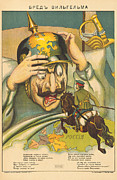I M Mashitov - Russian Propaganda Poster - Bred Vil'gel'ma - William's Ravings - 1914 Digital Art by Vintage Map I M Mashitov - Russian Propaganda Poster - Bred Vil'gel'ma - William's Ravings - 1914 Digital Art by Vintage Map