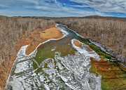 Ice on the Meramec River Photograph by Robert Charity