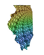 Illinois Silhouette  Digital Art by Eileen Backman