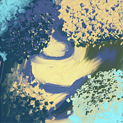 Improvisation in Blue and Yellow Digital Art by Bentley Davis Improvisation in Blue and Yellow Digital Art by Bentley Davis