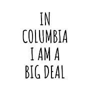 In Columbia I'm A Big Deal Funny Gift for City Lover Men Women Citizen Pride  Digital Art by Jeff Creation