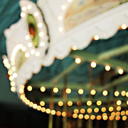 In Dreams - Vintage Carousel Bokeh Photograph by Melanie Alexandra Price