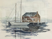 Watercolor In for the Night  Painting by Catherine Ludwig Donleycott