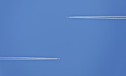 In the High Desert Air -- Two Jet Airliners Flying Overhead Above Rhyolite Ghost Town, California Photograph by Darin Volpe In the High Desert Air -- Two Jet Airliners Flying Overhead Above Rhyolite Ghost Town, California Photograph by Darin Volpe