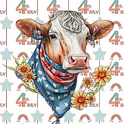 Set Of Independence Day America July 4th Drawing, 4th Of July Drawing by Mounir Khalfouf
