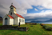 Innra-Holmskirkja church with a cemetery in Iceland Photograph by Miroslav Liska