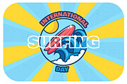 International Surfing Day v6 Digital Art by Robert Banach