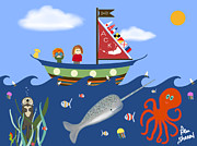 Into the Ocean The Zoomfloomery Digital Art by Sharon Yencharis