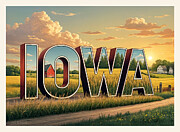 Iowa Postcard 2 Digital Art by Greg Joens