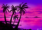 Island Sunset Painting by Becky Herrera Island Sunset Painting by Becky Herrera