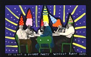 It Is Not a Proper Party Without Party Hats Painting by Jo Potocki