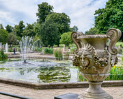 Italian Gardens Carved Urns Photograph by Raymond Hill