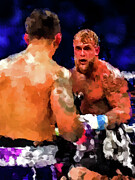 Jake Paul Vs Mike Perry Digital Art by Gradify Creations
