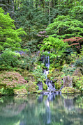 Japanese Garden Falls Photograph by Loyd Towe Photography Japanese Garden Falls Photograph by Loyd Towe Photography