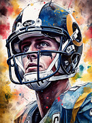 Jared Goff Digital Art by Dieu Vuong Kha