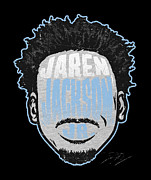 Jaren Jackson Jr Player Silhouette Digital Art by Kelvin Kent