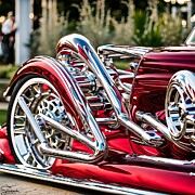 jdeecken wheels Chromed Madness Digital Art by John Deecken