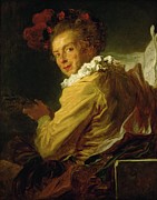 Jean-Honore Fragonard / 'The Music', 1769, Oil on canvas, 80x 65 cm. Painting by Jean-Honore Fragonard -1732-1806-