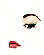 Jean Patchett's Eye and Lips Photograph by Erwin Blumenfeld