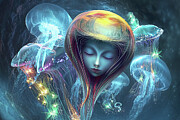 Jellyfish Woman Digital Art by Lisa Yount