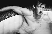 Jesse all wet in Black and White Photograph by JJ Whitley Jesse all wet in Black and White Photograph by JJ Whitley