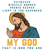 Jesus Christ Waymaker Miracle Worker  Digital Art by Toms Tee Store