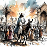 Jesus Triumphal Entry into Jerusalem I Pyrography by Charlie Roman Jesus Triumphal Entry into Jerusalem I Pyrography by Charlie Roman