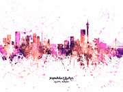 Johannesburg South Africa Skyline #84 Digital Art by Michael Tompsett Johannesburg South Africa Skyline #84 Digital Art by Michael Tompsett