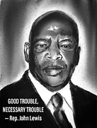 John Lewis Good Trouble Digital Art by Eileen Backman John Lewis Good Trouble Digital Art by Eileen Backman
