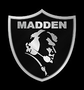 John Madden Raiders Memorial Shield Logo Photograph by Aloha Art