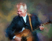 John Prine Singer Songwriter Mixed Media by Mal Bray John Prine Singer Songwriter Mixed Media by Mal Bray