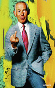 Johnny Carson . The Salute DERIVATIVE 1 . Malibu, CA 1984 . EDITIONS OF 20 DIGITALLY SIGNED Photograph by Gary Bernstein