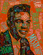 Johnny Mathis text art typography portrait Digital Art by Christina Fairhead Art and Merch