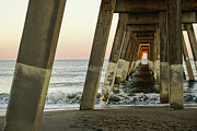 Johnny Mercer's Pier at Golden Hour Photograph by Tana Reiff