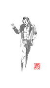 Joker In The Street Drawing by Pechane Sumie