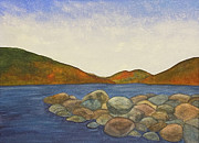 Jordan Pond Painting by Lisa Neuman