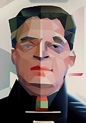 Criminal Joseph Cretzer geometric portrait Digital Art by Christina Fairhead Art and Merch