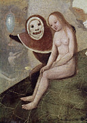 Journey To Tondal Or Vision Of Tondal - Nude Detail - Xv/xvi Century - Oil/board - Flemish School. Painting by Imitador De El Bosco